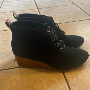 Dr Scholls Black wedge booties New Never Worn (no box)